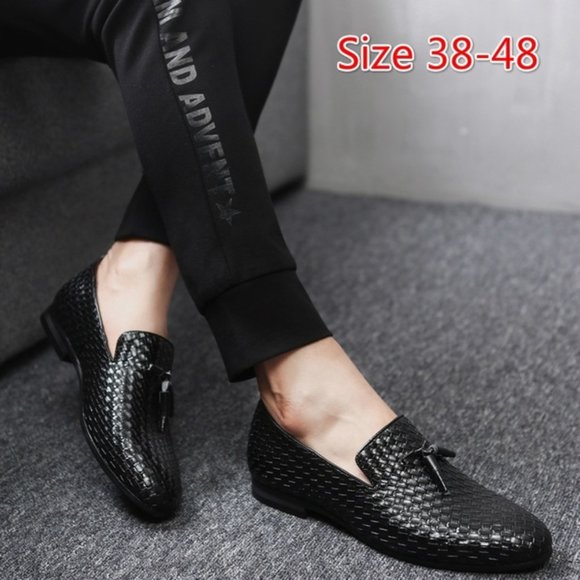 Boutique Other - Men's Knitted Tassel Pointed Flat Dress Shoe